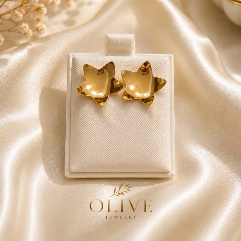 Olive Jewelry Star earrings - fashion jewelry brass non tarnish material perfect for everyday wear