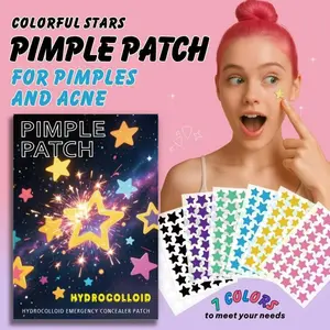 KHAZIX Mild Concealer Protective Star Hydrocolloid Acne Patches, 7 Colors Mega Pack, 1400pcs large size is more cost-effective, Non-Flammable Aerosols, Made in China, Ideal for Various Uses