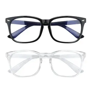 2 Pack Fashion Lightweight Eyeglasses for Work , Unisex glasses,Computer/Gaming/TV/ Eyeglasses back-to-school gift