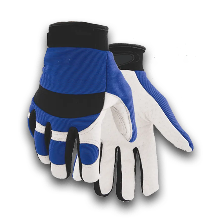 Men's Leather Gloves 2152 - Pigskin Work Safety Gloves for Landscaping, Mechanic Tasks, Heavy Machinery Use, with Added Protection, Breathability and Maximum Flexibility