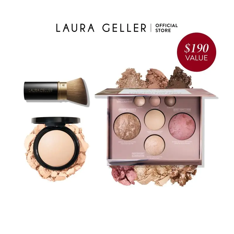 Laura Geller Baked Starter Kit - Full Coverage (3PC) Makeup Laura Geller Baked Starter Kit - Full Coverage (3PC) Makeup