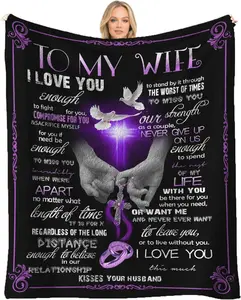 Gifts for Wife Blankets from Husband to My Wife Blanket Wedding for Her Christmas Valentines Birthday Gifts Soft Throws Blanket for Women
