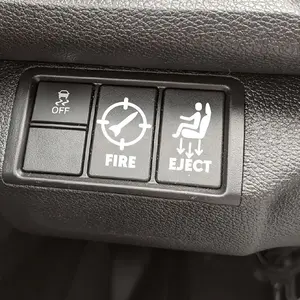 2pc/sheet Blank Car Button Decal, Eject Passenger Button Decal, Blank Buttons Funny Decal, Blank Button Car Sticker