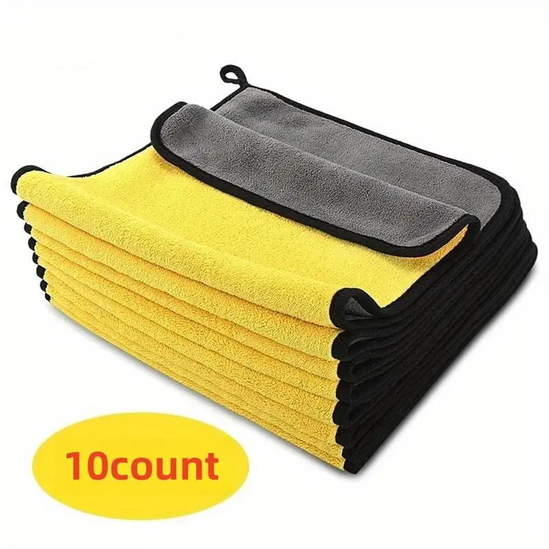 Double Sided Car Wash Towel, Quick Drying Absorbent Car Cleaning Towel, Wash Accessories for Car Washing & Maintenance, Microfiber Cloth, Detailing Pr