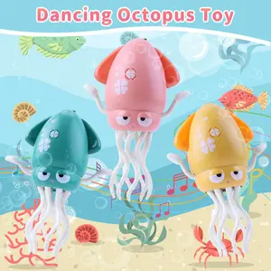 Dancing Squid Toy for Kids with LED Lights & Music, Crazy 8-Leg Action Octopus with Smart Obstacle Avoidance, Toddler Toys for Interactive Fun Gifts Sensory Motor Skills Imaginative Play