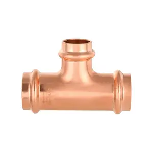 3/4" x 1/2" x 3/4" Copper Press Tee