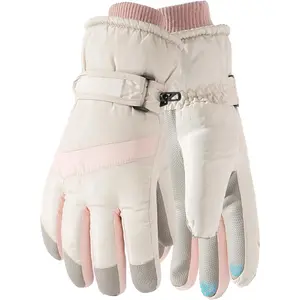 Women Ski Gloves, Windproof Thermal Touchscreen Gloves Waterproof Winter Warm Snow Glove for Skiing Cycling Outdoor Sports