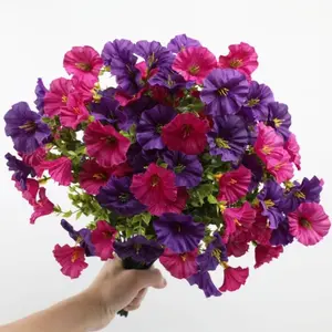 Artificial Flower Set (16pcs), Decorative Faux Flowers for Home & Garden, Ideal for Porches, Windows, Yards, Perfect for Spring Summer Decor