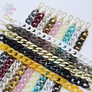 DIY mixed colorful acrylic bag chain, versatile trendy glasses chain, mobile phone chain, hug chain, keychain.