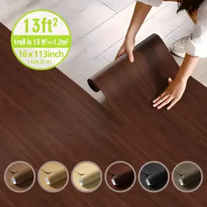Self-adhesive wood-grain pattern floor tiles: Peel and stick, waterproof, cut-to-size, scratch-resistant, and easy to clean. Ideal for kitchen floors, laundry rooms, entryways, hallways, balconies, and floor decoration or renovation.