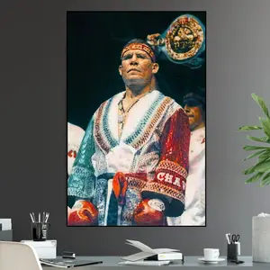 Julio Cesar Chavez Lightweight Boxer world Champion Iconic Fighter Series Poster Boxing MMA Wall Art