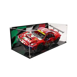 Acrylic Display Case UV Print Compatible with LEGO® 42125 Technic Ferrari 488 GTE - Set Not Included