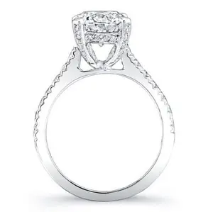 Pave on the Prong Engagement Ring