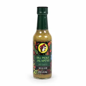 Buc-ee's Dill Pickle Jalapeño Hot Sauce Zesty Tangy Medium Heat 5 oz Bottle for Tacos Burgers & Dipping Sauces Natural Ingredients - Dressings, Perfume, Flavor