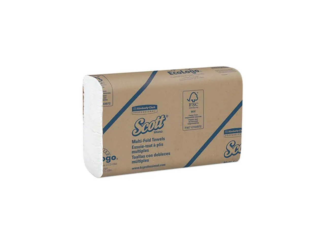 Scott White 1-Ply Multi-Fold Paper Towels, 4,000 Towels (KCC37490)