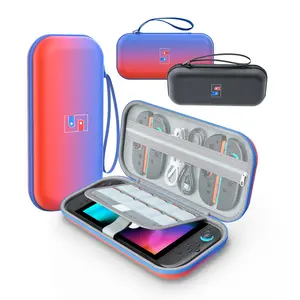 MEKO Carry Case Compatible with Nintendo Switch and New Switch OLED Console - Black Protective Hard Portable Travel Carry Case Shell Pouch with Pockets for Accessories and Games