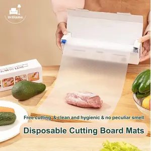 UrGlame 1/2PCS Disposable Cutting Board Sheets Roll | No More Cross-Contamination! Food-Safe, Tearable & Non-Slip Mats for Meal Prep, Camping, Outdoor Cooking & Food Allergy Safety