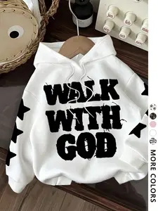 Women's Hooded Sweatshirt Long Sleeves Fashion Trend Street Casual Youth Holiday Simple Campus Girl Letter Graphic English Style Fitted Womenswear Graphic Casual Hoodie