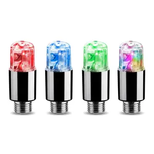 Waterproof LED Spinning Light-Up Car Tire Valve Caps, Vibration-Activated LED Tire Valve Caps for Motorcycles, Trucks, and Golf Carts, Illuminated Air Neon Lights, Bicycle and Motorcycle Tires—Suitable for Children, Men, and Women