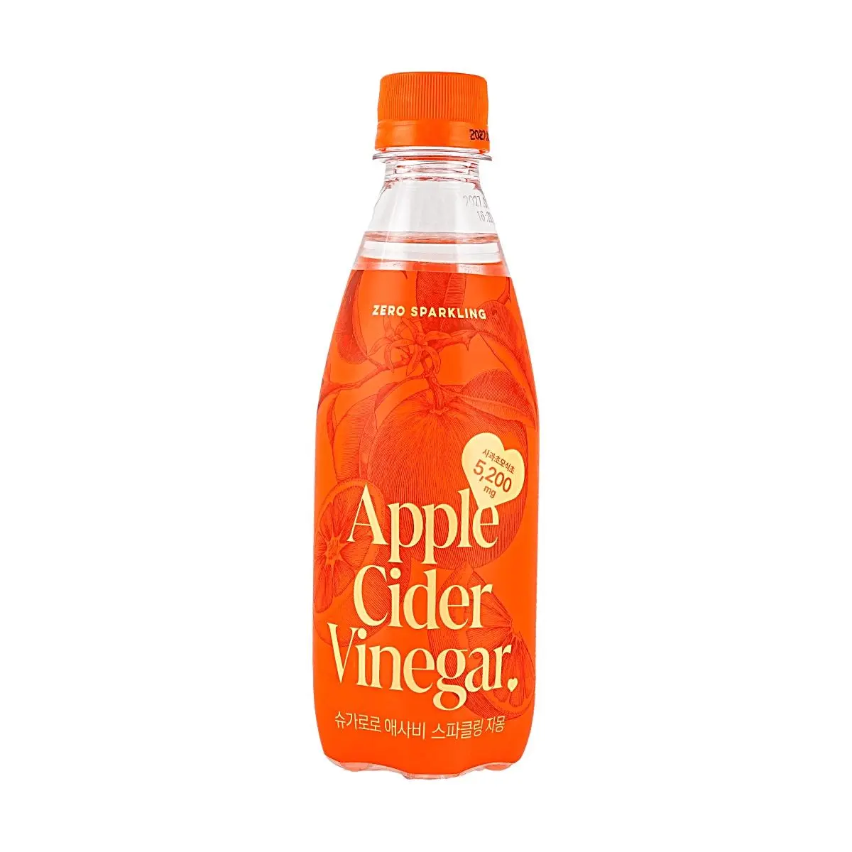SUGARLOLO Sugar-Free Apple Cider Vinegar Sparkling Water - Grapefruit Flavor, 350ml, 0 Sugar 0 Calorie, Healthy Korean Drink