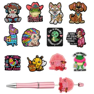 5pcs New Silicone Focal Beads, Animal Theme Elements, Suitable for Various DIY Fun Beaded Pens, Necklaces, Bracelets Etc Handmade Products.
