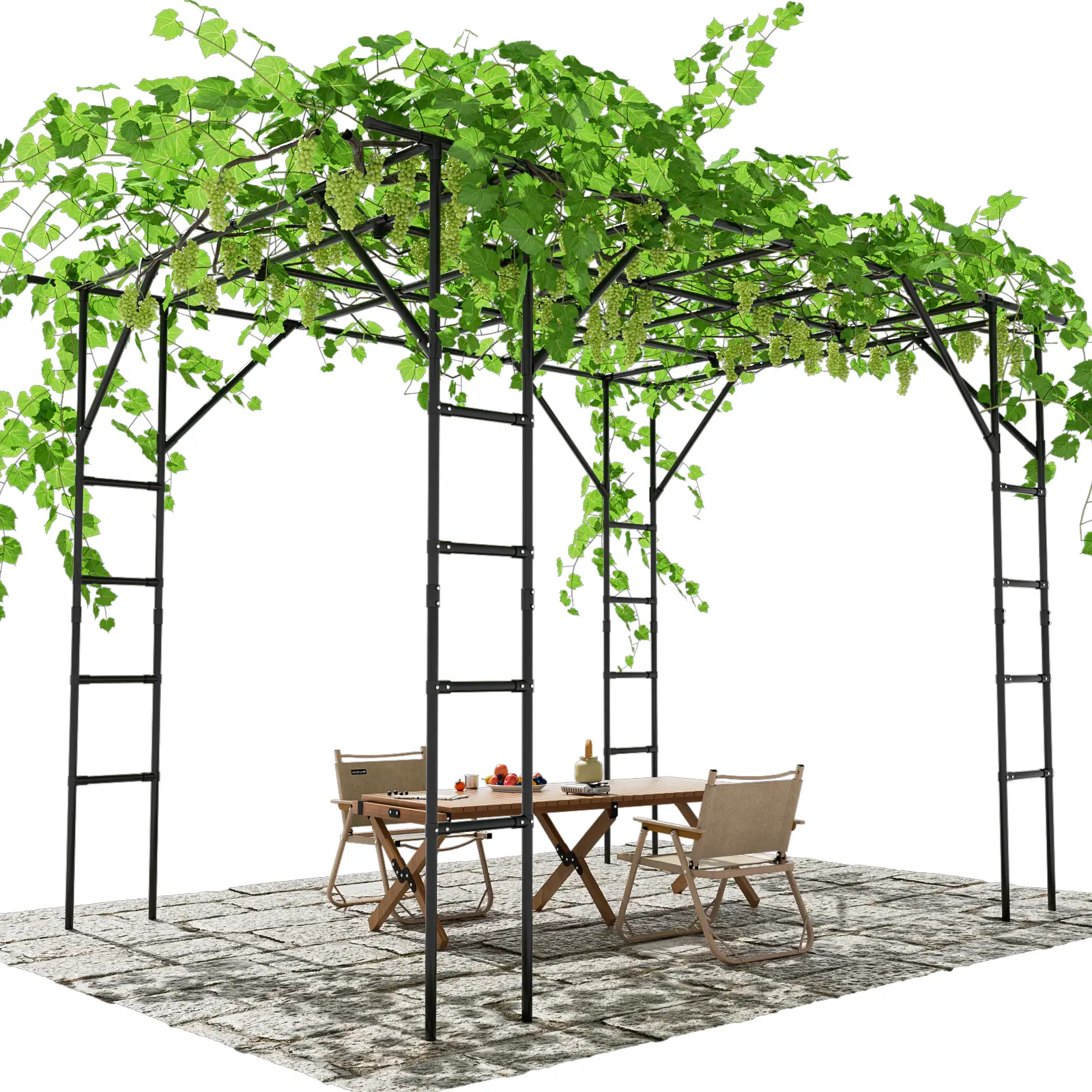 Grape Vine Trellis - Large Outdoor Garden Arch Trellis for Climbing Plants - Size: 134 * 78.7 * 90.5 inches, Plant Support Rack Trellises for Vegetables Fruits Cucumber Pea Bean