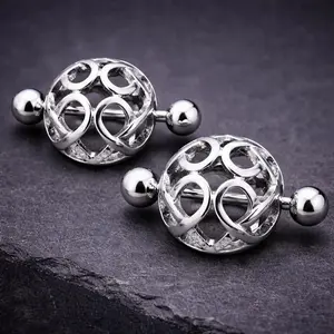 Stainless Steel Ornate Dome Shape Nipple Shield