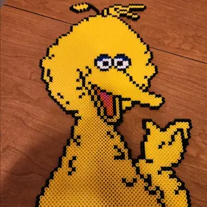 Homemade Big Bird Perler Creation