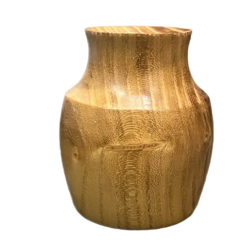 Osage Orange Vessel - Natural Wood Texture Decorative Container for Home or Garden Use