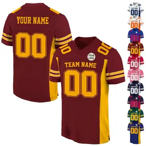 Custom Football Jersey for Adult , Customized Team Name Number Football Team Jersey Shirt, Personalized College Football Team Fans Jersey EUC