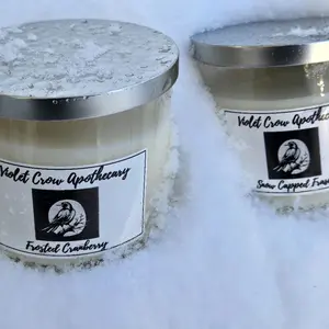 Holiday 3-Wick Soy Candle – Snow Capped Fraser & Frosted Cranberry | Cozy Apothecary Scents for Festive Vibes