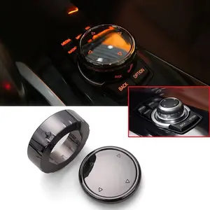 Car Multimedia Button Trim Cover Knob Sticker Decals for BMW 1/2/3/4/5/6/7 Series & X3 F10 F20 F22 F30 F32 F36 F25 F01 F02 F06 Auto Interior Accessories