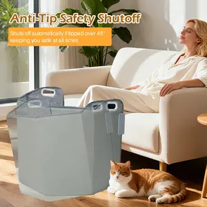 1 Count Portable Space Heater, fanless low power thermostatically controlled heater for energy efficiency ,tip-over protection for safe indoor use