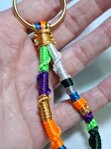 Handmade Colorful Satin Cord Tassel Keychain