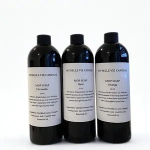 My Belle Vie Candles Eco Friendly Floor Cleaner Mop Soap Basil 12 oz Essential Oil for Thorough Cleaning Eco Friendly & Versatile Use Convenient