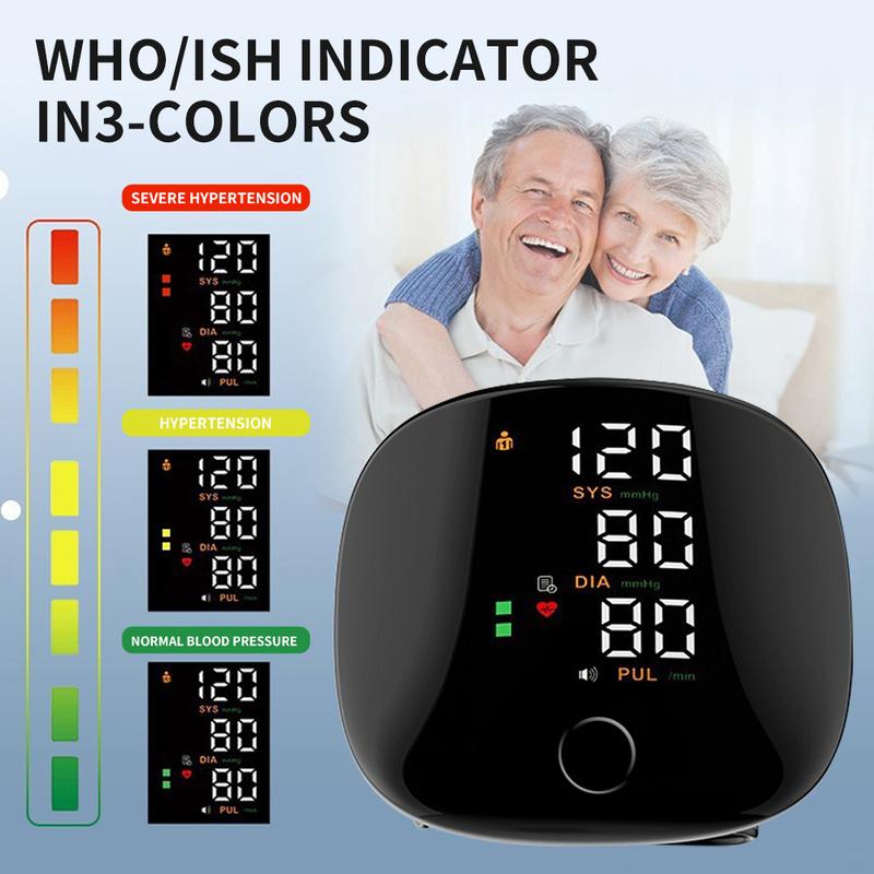 【Valentine Gift】Rechargeable Wrist Blood Pressure  with LED Touch Screen, Voice Broadcast & 99x2 Memory — Accurate Home BP Tracking Made Simple,Suitable 5.3 - 7.6 inches