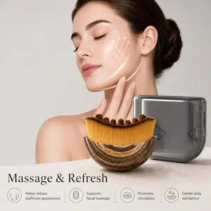 2026NEW Lymphatic Drainage Face Brush-Jawline & Chin Sculpting Dry Brushing Massager for Facial Fatigue Relief,  (1PCS) | Anti‑Aging Skin Firming Exfoliator,  Reduce Puffiness & Fine Lines, Improve Blood Circulation, Portable Rejuvenating Facial Massage