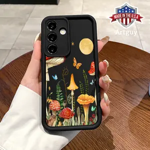 Case for Samsung S24 ultra plus S25 S23 S22 Ultra Plus Vintage Mushrooms Advanced fashion gift Anti-Scratch Shockproof Soft Silicone Protective Cover