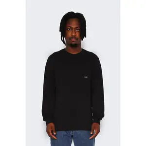 9tofive Long Sleeve Pocket Tee with Logo Cotton Fabric Cotton Fabric Cotton Fabric