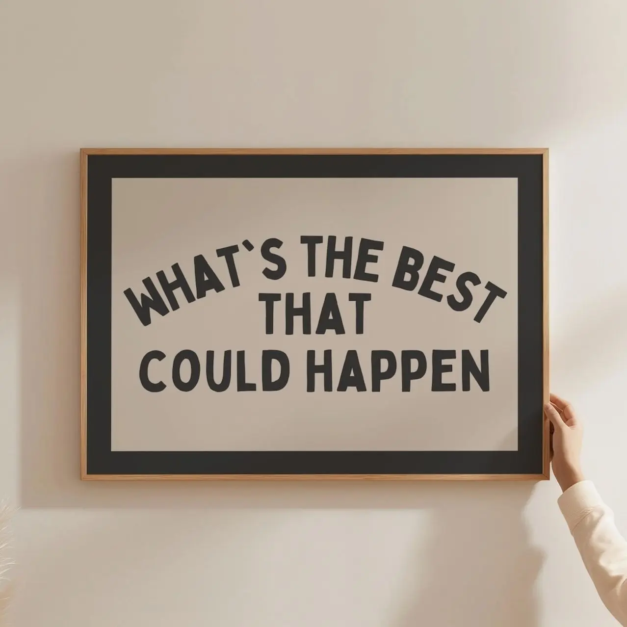 Whats The Best That Could Happen Print Black Dopamine Decor Desk Decor Motivational Poster Corporate Gift Office Desk Decor Trendy Wall Art