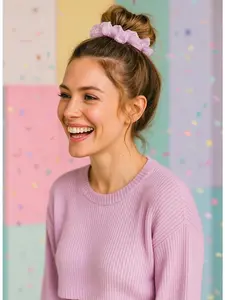 Sugar Plum Sparkle: Large Iridescent Scrunchie