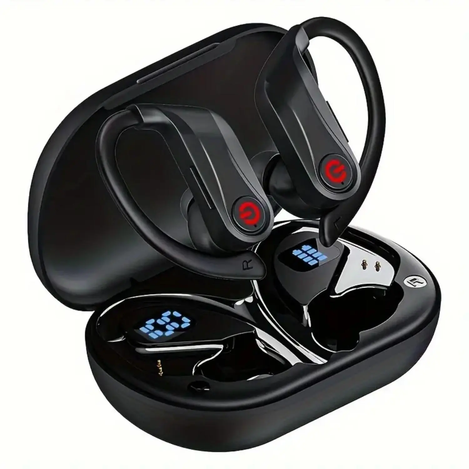 Q63-1 Wireless Earbuds  with Immersive Sound True 5.0 Bluetooth Over The Ear Sport Headphones with a Charging Case - Stereo Calls Touch Control IPX7 Sweatproof Deep Bass