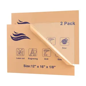 2 Pack  Sheets,  Clear Cast Plexiglass Sheet 12" x 16" x 1/8" Glass Alternative for Sign DIY Display Projects Photo Frame Craft Handcraft Painting