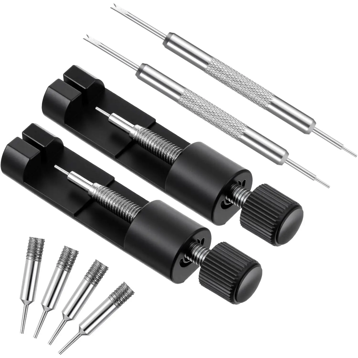 4 count Watch Link  with 4 count Extra Replacement,  Alloy Spring Bar Remover Adjust and Remove Bracelets Tools
