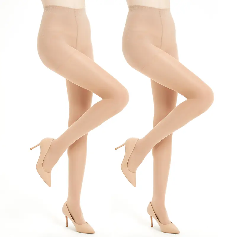 CITYSTL Women's 40D High-Waist Sheer Full-Length Polyester Sculpting Shapewear Pantyhose - Lightweight Supportive Sheer Hosiery with Butt-Lifting, Tummy Flattening, Waist Reduction, Posture Improvement for Dress & Everyday Wear (Black, Snug, Nude Option)
