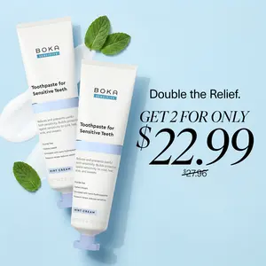 Boka Sensitive Nano Hydroxyapatite Toothpaste – Mint Cream, Fluoride-Free for Sensitive Teeth, 4oz