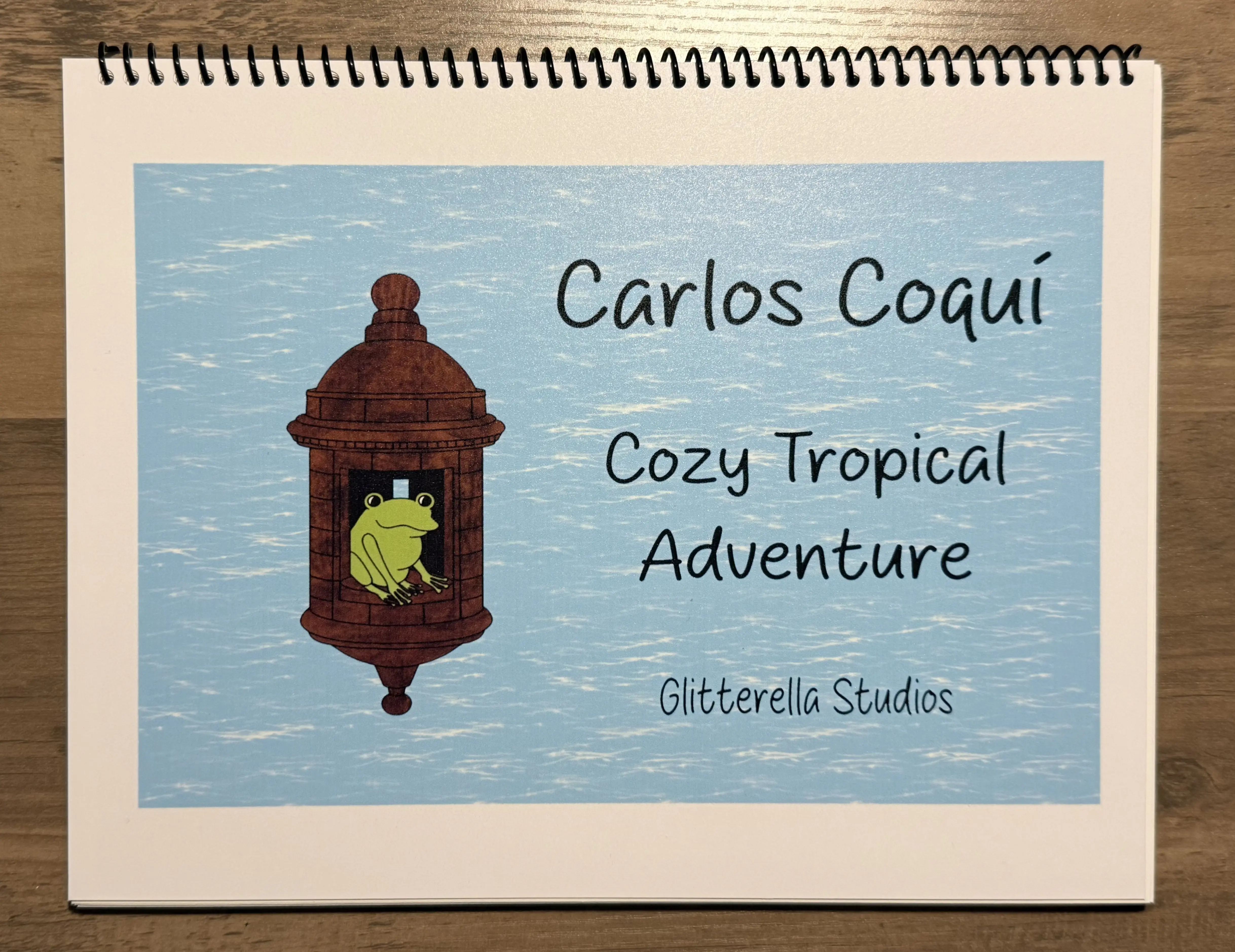 Carlos Coqui Cozy Tropical Adventure Coloring Book Premium Cardstock Handmade