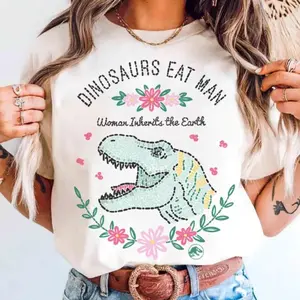 Vintage Jurassic Park Dinos Eat Man Women Inherit The Earth Comfort Color Shirt, Jurassic Park Dinosaur Shirt