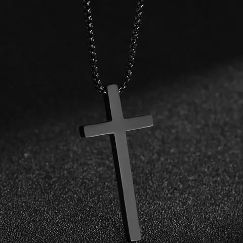 Vintage Cross Pendant Necklace, Dainty Charm Necklace for Men & Women, Stainless Steel Jewelry for Parties & Daily Wear, Trendy Versatile & Exquisite Jewelry for Birthday Gifts, Fashion Jewelry, Cross Necklaces
