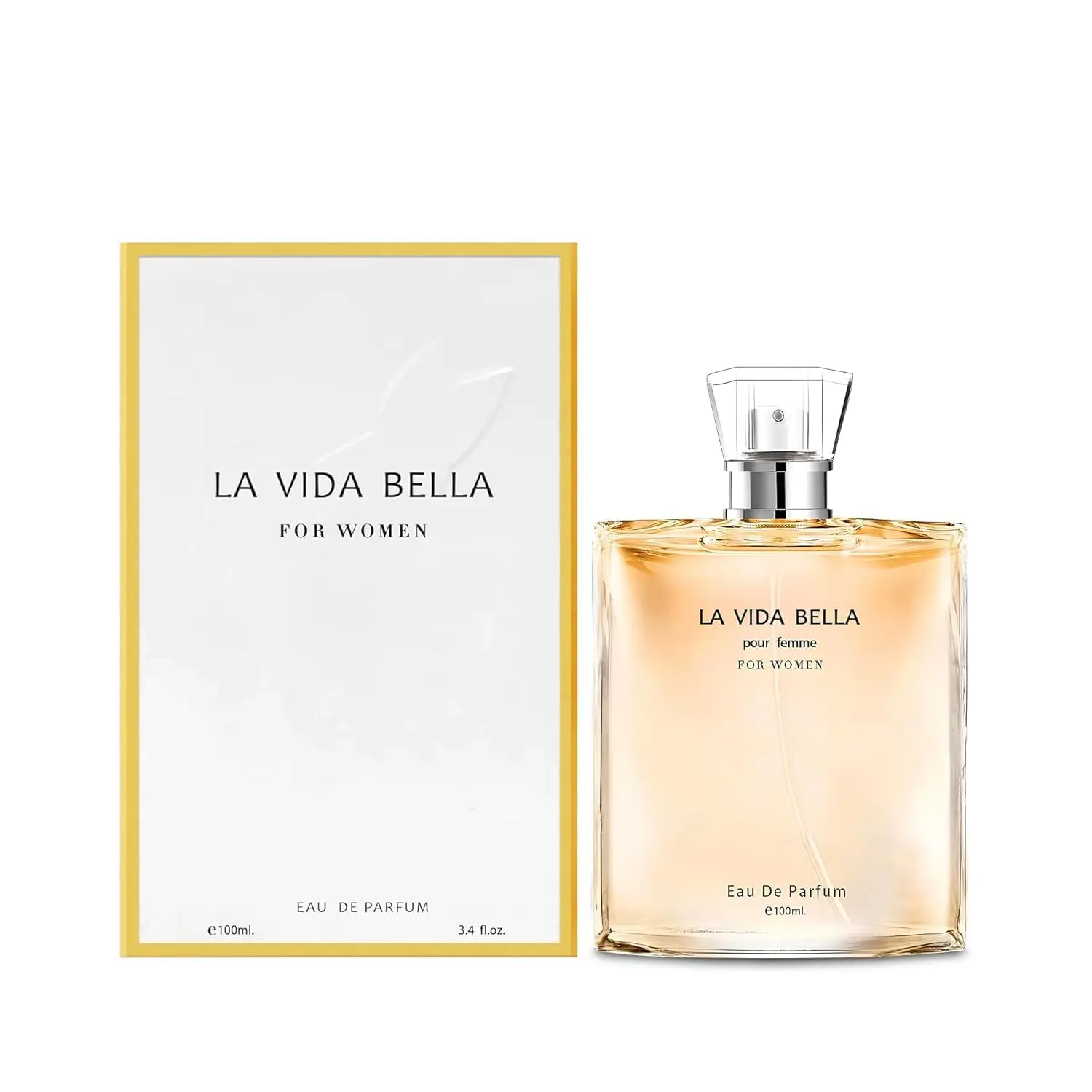 La Vida Bella Perfume for Women, Long Lasting Fragrance Eau de Parfum, Floral & Sweet Women's Perfume, Daily Use, 3.4 Fl Oz
